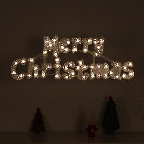 [도매토피아/TREE-00003] [은하수]LED 메리 크리스마스 글자 웜색전구(점멸)