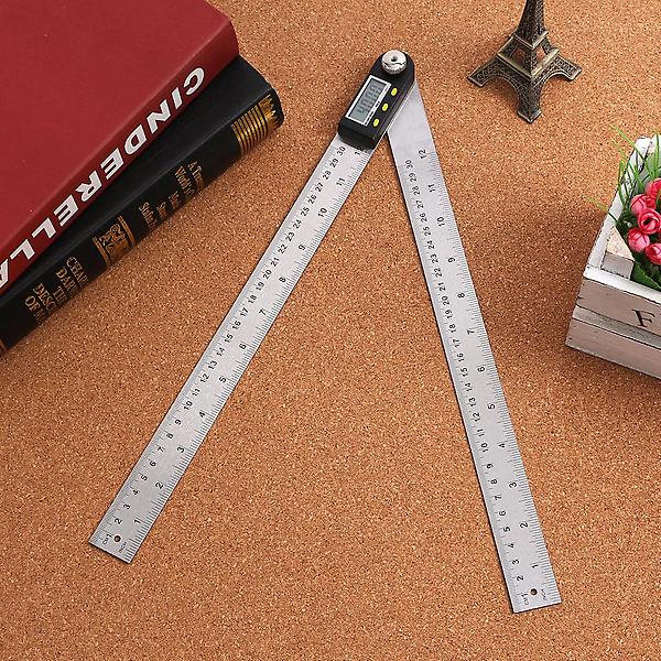  360도 디지털 각도기(30cm)/목공용 스틸자 각도측정기