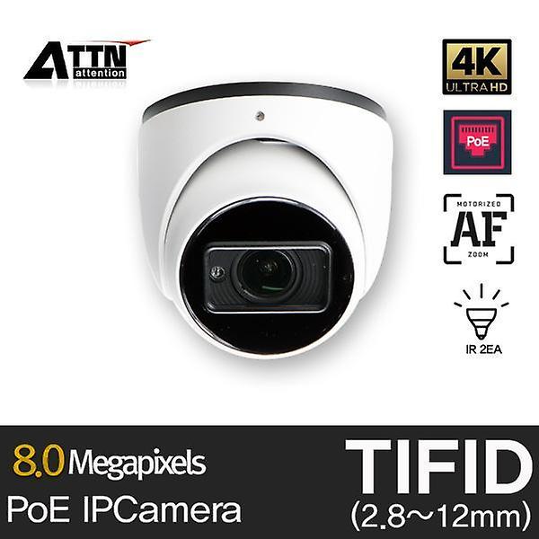[ATTN/OPN001] TIFID _PoE 8MP AutoFocus 전동줌 적외선 돔 카메라 2.8~12mm BIG IR 2pcs 