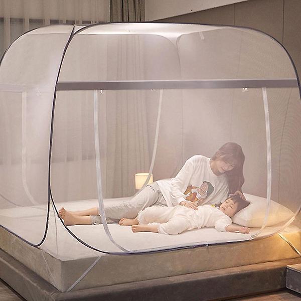 [코코비아/KOKO00001] 코코비아 원터치 접이식 사각 모기장 텐트 그레이 킹 아기 가정용 캠핑