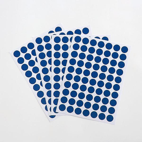  10mm 컬러 원형 스티커 60매세트(블루)