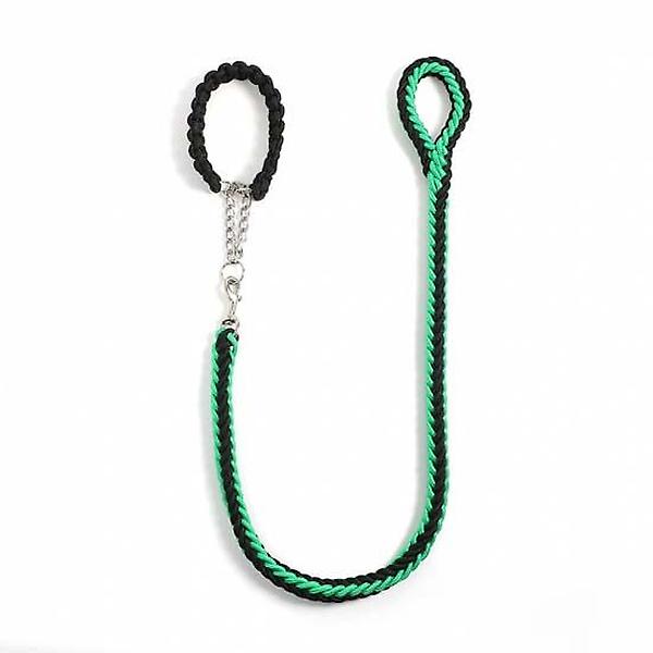  트위스트 로프 대형견 목줄+리드줄(1.25M) (두께 2.5cm) (그린)