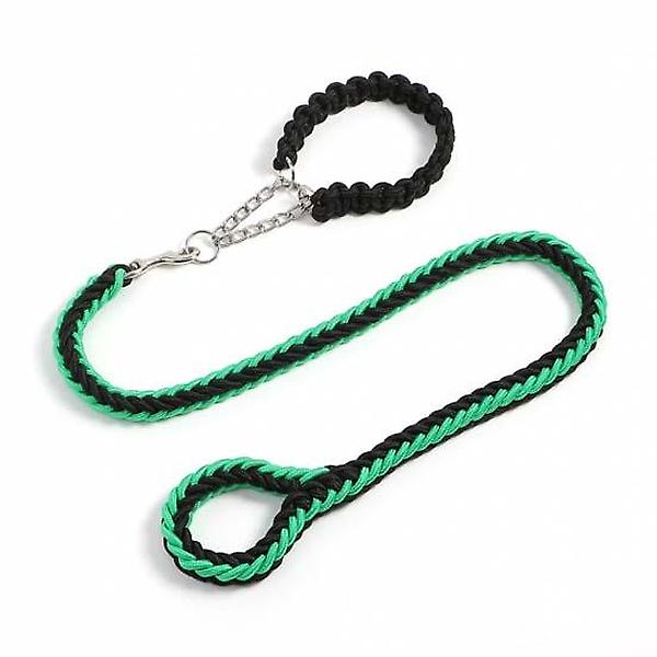  트위스트 로프 대형견 목줄+리드줄(1.25M) (두께 2.5cm) (그린)