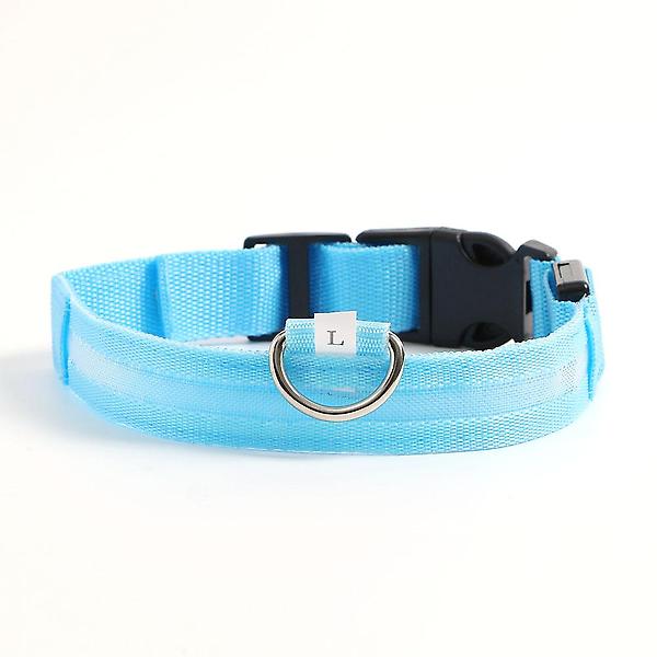  LED 애견 강아지 목줄(L) (블루)