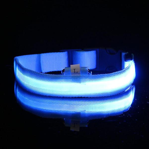  LED 애견 강아지 목줄(L) (블루)