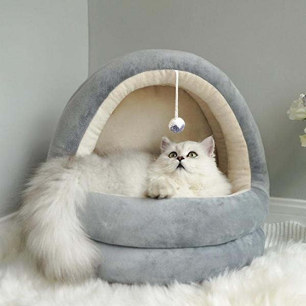 [도매토피아/마이펫 고양이 쿠션방석 동굴] 마이펫 고양이 쿠션방석 동굴하우스(42x40cm) (아이보리)
