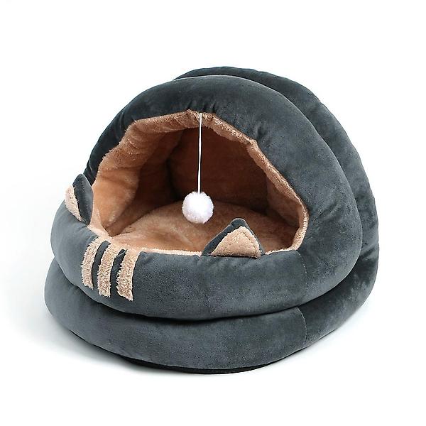 [도매토피아/러브펫 고양이 쿠션방석 동굴] 러브펫 고양이 쿠션방석 동굴하우스(50cm) (그레이)