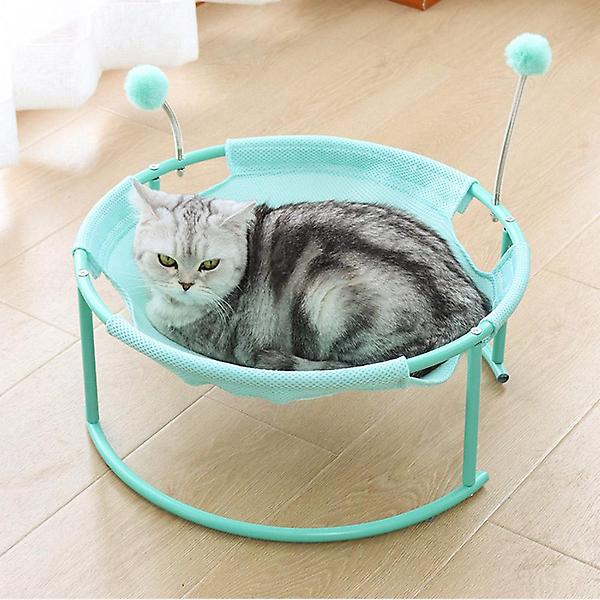  폼폼 스프링 고양이 해먹침대(민트)