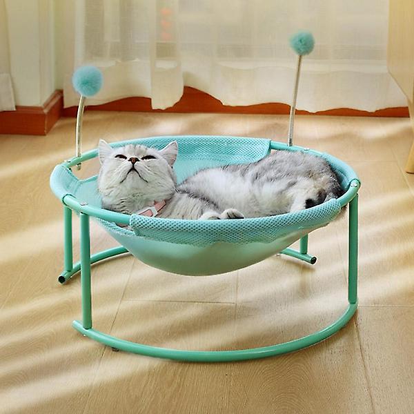  폼폼 스프링 고양이 해먹침대(민트)