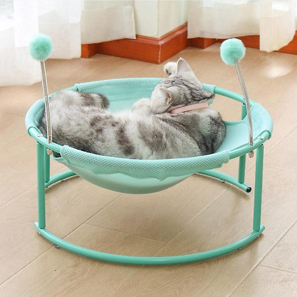  폼폼 스프링 고양이 해먹침대(민트)
