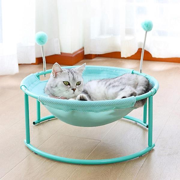  폼폼 스프링 고양이 해먹침대(민트)