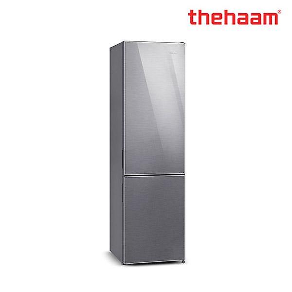 [더함/SG-00001] 더함 글라스 2도어 일반 냉장고 메탈 실버 262L R262D1-GS1BM