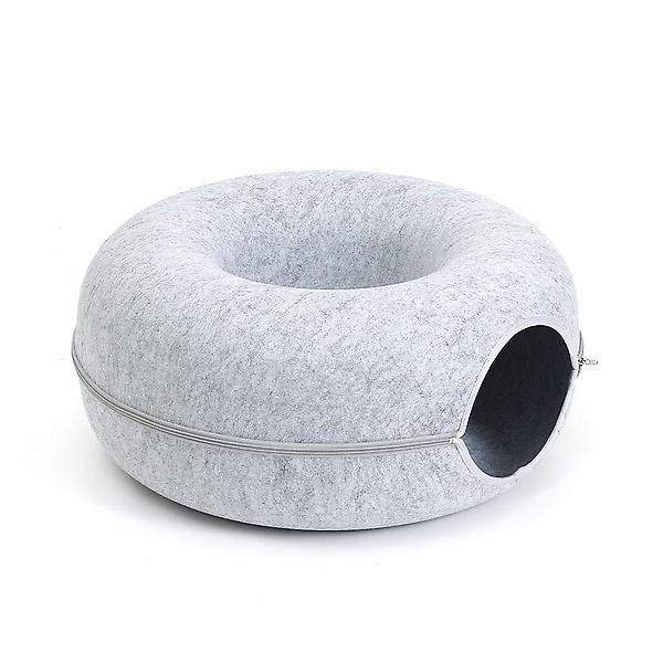  고양이 도넛 터널 숨숨집(60cm) (그레이)