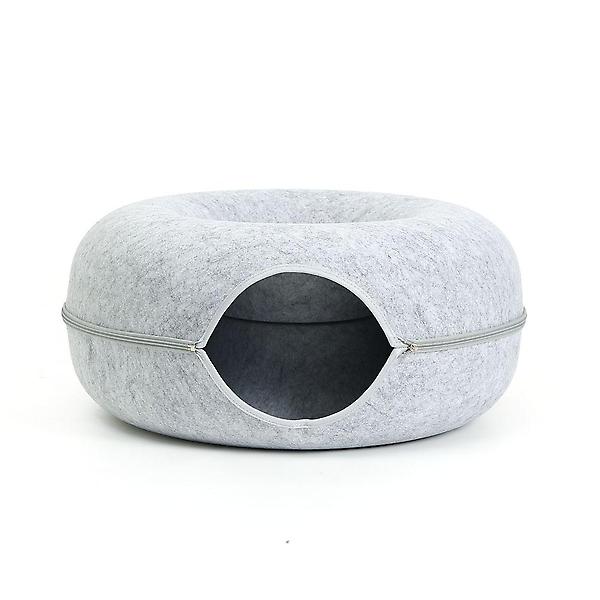  고양이 도넛 터널 숨숨집(60cm) (그레이)