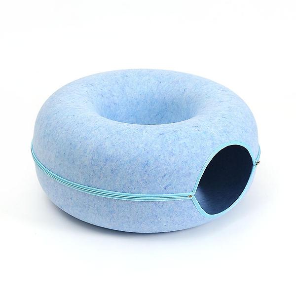  고양이 도넛 터널 숨숨집(60cm) (블루)