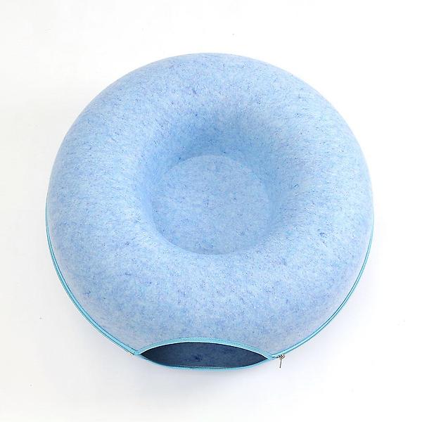 [펫피디아/TREE-00001] 고양이 도넛 터널 숨숨집(60cm) (블루)