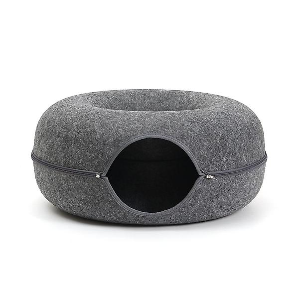  고양이 도넛 터널 숨숨집(50cm) (다크그레이)