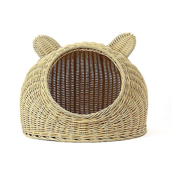  고양이 라탄패턴 숨숨집(47cm)