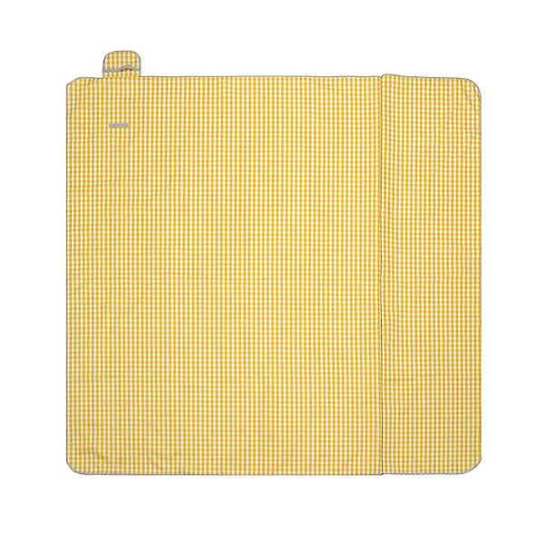  비비드 체크 방수 돗자리 휴대용 피크닉 매트 옐로