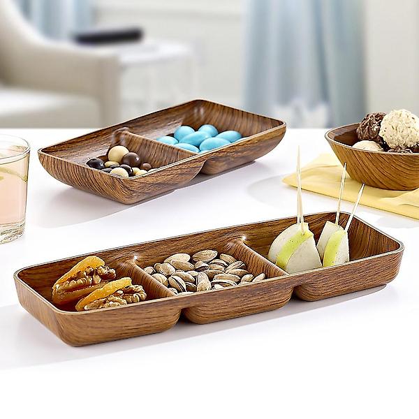  [에블린] 네이처 3칸 소스 접시(월넛)