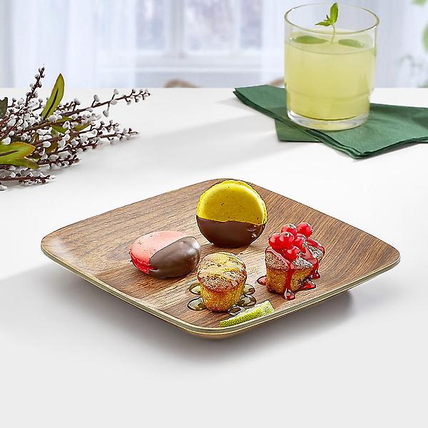  [에블린] 깊은 정사각 접시(스몰) (아카시아)