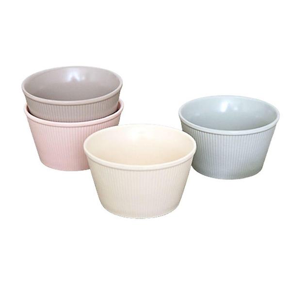  스트라이프 파스텔 도자기 공기 4P 세트 밥공기 그릇