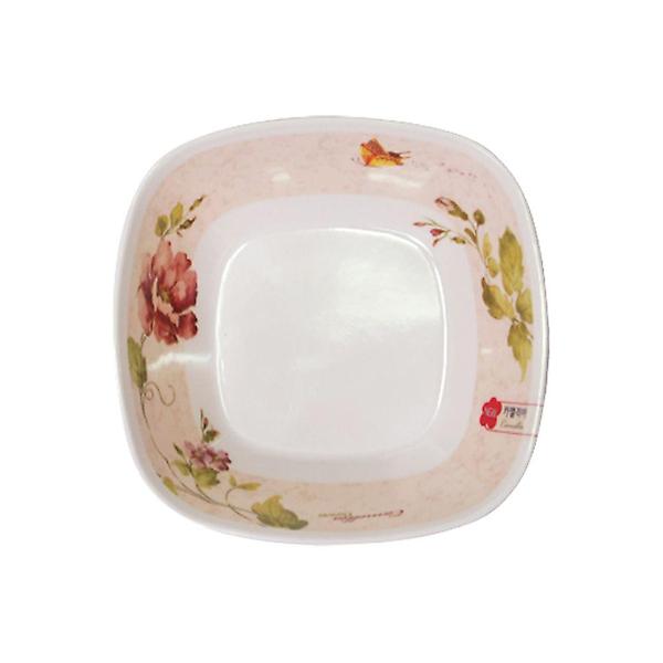  니드코 플라워 멜라민 사각 면기 1P 라면기 우동기