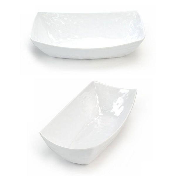  멜라민 반찬그릇 샐러드볼 27.8x15x8.5cm 2호 화이트