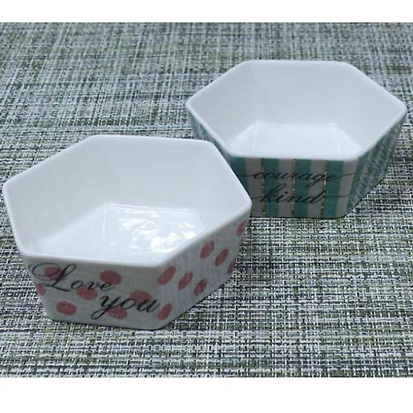  도자기 소스 그릇 종지 소스 접시 찬기 육각 11.5cm