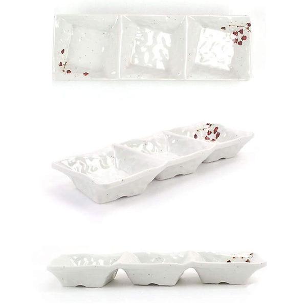  3칸 멜라민 종지 반찬그릇 나눔접시 25x8.4cm 15호