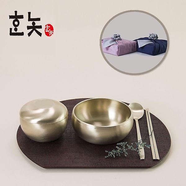  수공예품 신혼식기 방짜유기 놋쇠그릇 보자기 포장