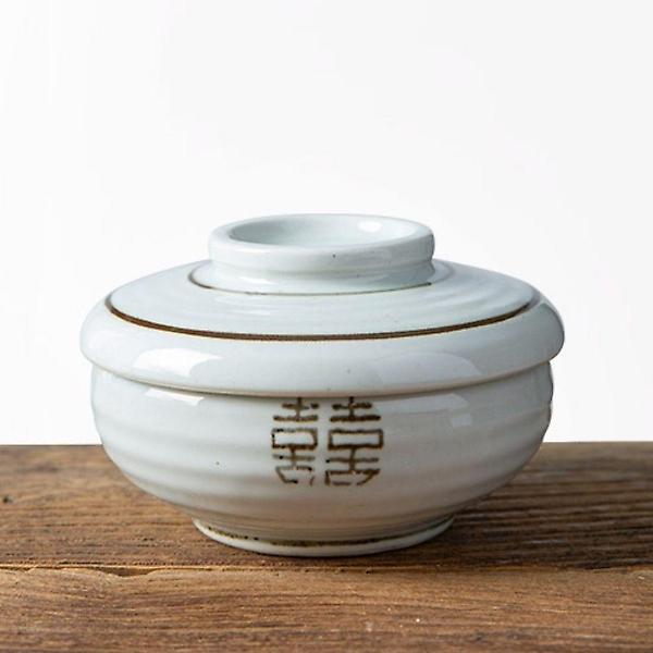  이천도자기 희고백자 뚜껑 탕기 소 12.5cm 그릇 식기