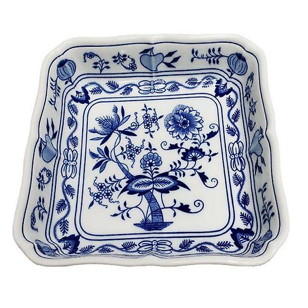  쯔비벨 샐러드볼 야채볼 찬기 사각 도자기 그릇 21cm