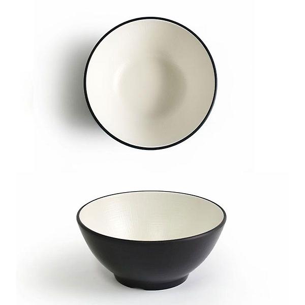  투톤 멜라민 한정식 국그릇 대접 13.7x6.2cm 4호