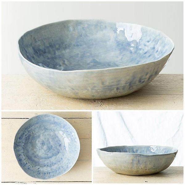  이천도자기 수묵 높은 샐러드볼 2호 26cm 도자기 식기