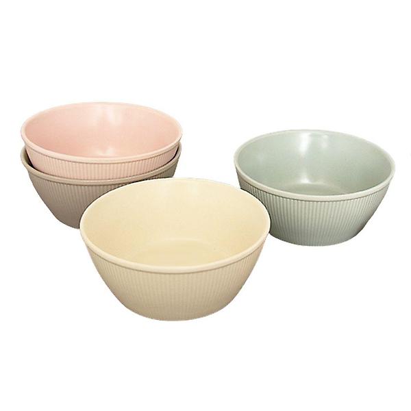 스트라이프 파스텔 도자기 대접 4P 세트 국그릇 식기