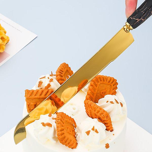  퀸스 파티 케이크 서버 나이프 세트 빵 케잌칼 블랙