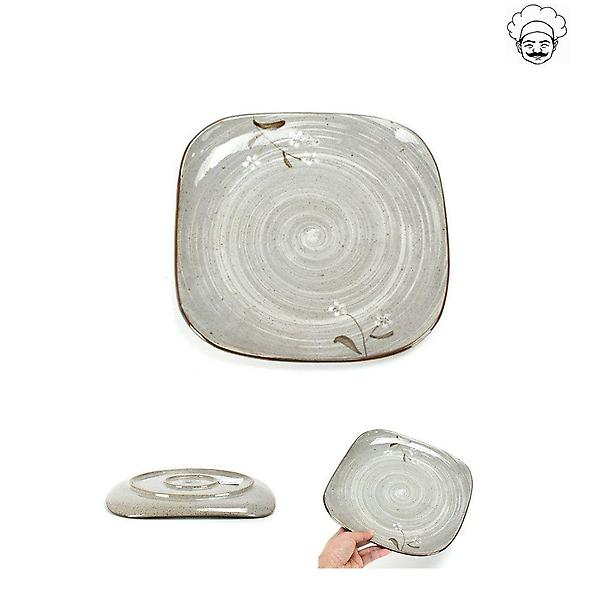  로코 설화 도자기 사각 찜접시 8호