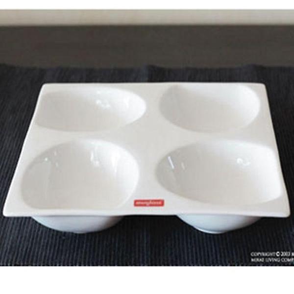  머글라스 나눔접시 정사각(특대)4구 24cm 그릇 찬기