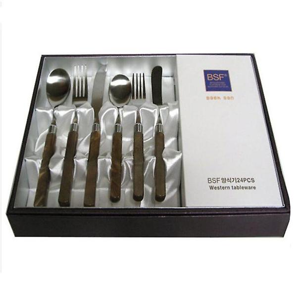  백산 양식기 커트러리 세트 스푼 나이프 포크 24p