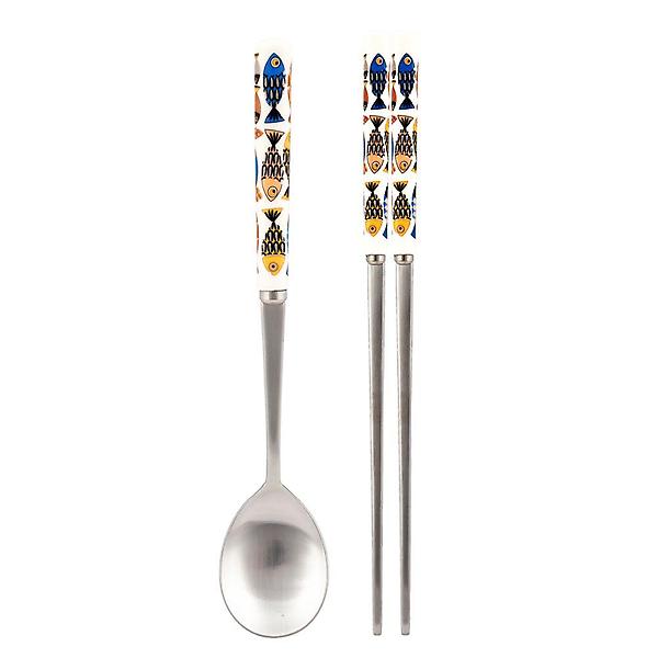  블루피쉬 도자기 수저