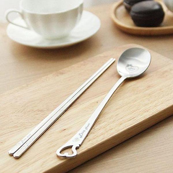  내구성좋은 18-10 스텐소재 러브하트 수저세트