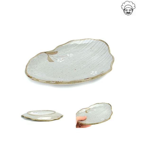  로코 설화 도자기 잎사귀접시