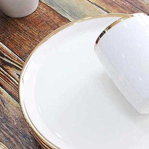  금테를 두른 퓨어화이트 골드링 접시 중
