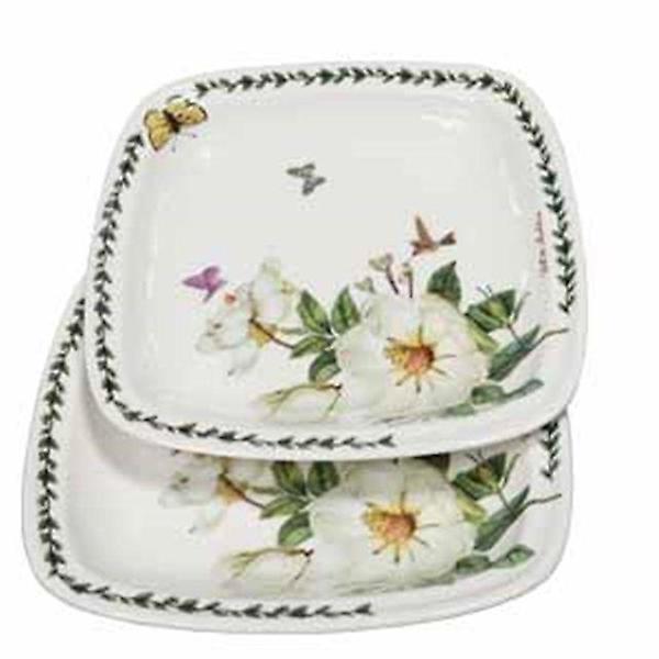  본차이나 백목련 사각 접시 24cm 2개 쿠프 그릇 대접