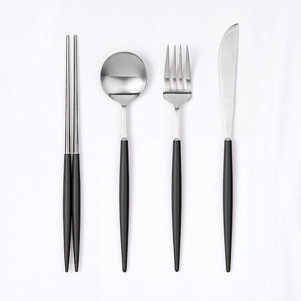  보겐 에펠 샤틴 블랙 프리미엄 디너 디저트 포크 식기