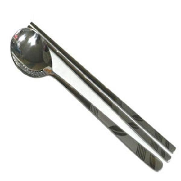  대명 스텐 수저 나뭇잎볼 10세트 숟가락 젓가락 식기