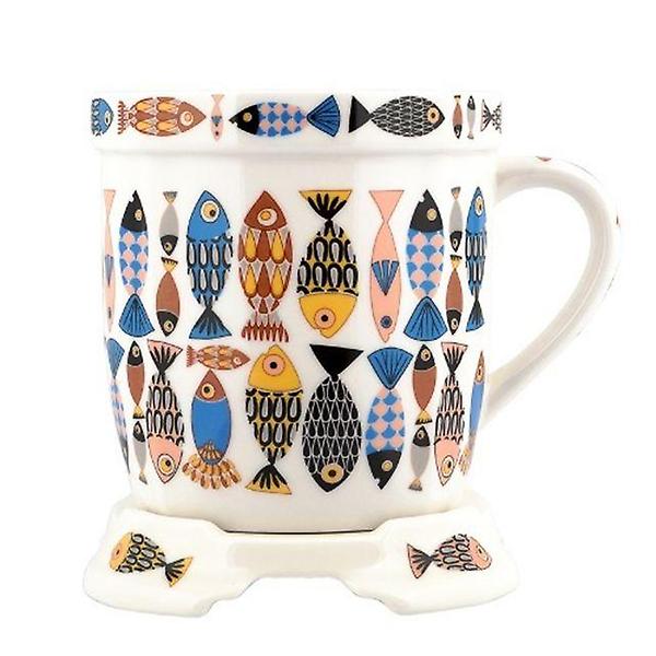  도자기 손잡이 수저통(블루피쉬) 수저함