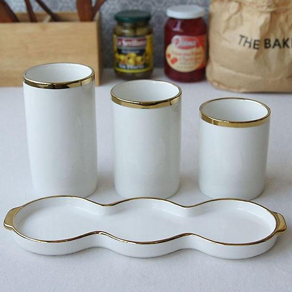  3단 도자기 수저통