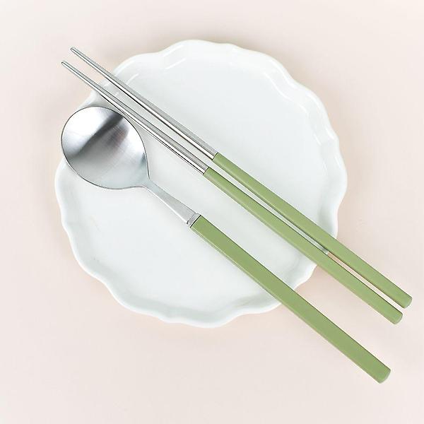  블리스까사수저(올리브그린) 숟가락 젓가락 수저세트